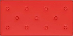 vidaXL Κεφαλάρι Τοίχου 12 pcs Κόκκινο 60 x 30 cm Τεχνητό Δέρμα