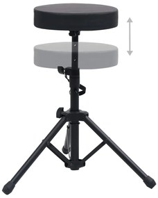 vidaXL Κάθισμα Ντραμς Ρυθμιζόμενο Στρογγυλό Μαύρο