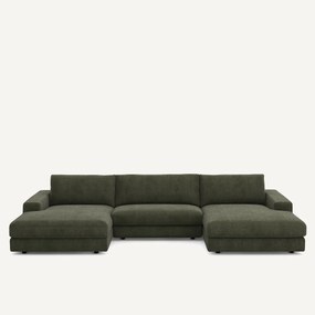 Καναπές 5 θέσεων από βισκόζη και πολυεστέρα, Skander