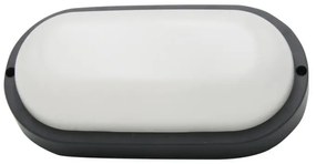 Adeleq Απλίκα PC Οβάλ 20.5x10.5cm LED 12W 4000K IP54 Γκρι Σκούρο 21-2051211