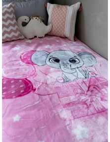 Κουβέρτα Βελουτέ Κούνιας 1558 Pink 110x140