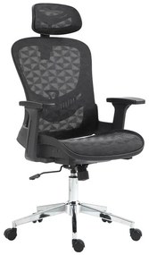 Καρέκλα γραφείου εργασίας Mergi μαύρο mesh 62x63x120εκ 62x63x120 εκ.