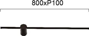 Απλίκα Τοίχου LED Viokef Leo Black 4271400