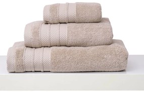 Πετσέτες Σετ 3Τμχ Με Κορδέλα 3/30x50 Des. Soft Sand Anna Riska Towels Set 30x50cm 100% Βαμβάκι