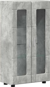 vidaXL Πλαϊνό γραφείο με ράφι FLORIN Σκυρόδεμα Γκρι 55,5 x 29 x 100 εκ