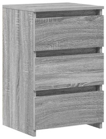 vidaXL Κομοδίνα 2 τεμ. Γκρι Sonoma 40x35x62,5 εκ. Επεξεργασμένο Ξύλο
