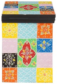 vidaXL Κομοδίνο 2 pcs Πολύχρωμο 40 x 30 x 40 εκ Μασίφ ξύλο μάνγκο