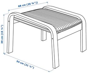 POÄNG πολυθρόνα και υποπόδιο 694.842.36