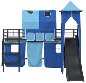 vidaXL Μαύρο και μπλε 90 x 200 cm