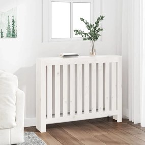 vidaXL Κάλυμμα Καλοριφέρ Λευκό 108,5x19x84 εκ. από Μασίφ Ξύλο Πεύκου