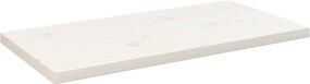 vidaXL Επιφάνεια Τραπεζιού Ορθογ. Λευκή 80x40x2,5 εκ. από Μασίφ Πεύκο