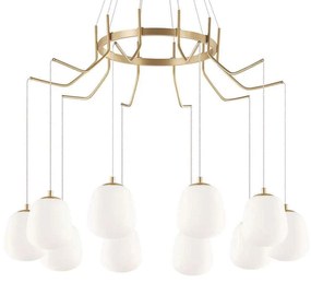 Φωτιστικό Οροφής Karousel 206394 82,5x112/133cm 10xG9 15W Gold Ideal Lux