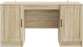 vidaXL Γραφείο Sonoma Δρυς 142,5 x 50 x 75 εκ. Επεξεργασμένο Ξύλο