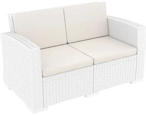 SIESTA MONACO WHITE 2ΘΕΣ.ΚΑΝΑΠΕΣ ΜΕ ΜΑΞ. ΠΟΛ/ΝΙΟΥ 140Χ79Χ79εκ.53.0823