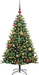 vidaXL Τεχνητό Χριστουγεννιάτικο Δέντρο με Συρταρωτές Βαθμίδες 150 LED