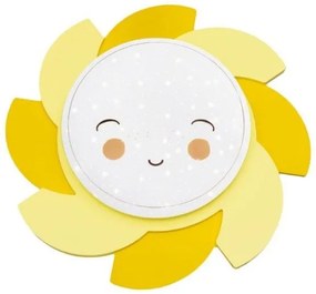 Παιδικό Φωτιστικό Τοίχου LED Κίτρινο Ήλιος Sun Siri Starlight Smile 137390 Elobra-137390-Κίτρινο 137390