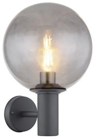 Απλίκα Φωτιστικό Τοίχου 1xΕ27 Ανθρακί Φ25cm IP44 Hedwig 31865 Globo Lighting-31865-Ανθρακί 31865