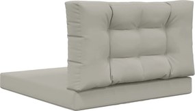 vidaXL Μαξιλάρι Καναπέ Εξωτερικού Χώρου 2 pcs Γκρι Πολυεστέρας