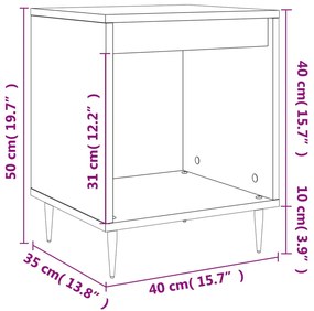 ΚΟΜΟΔΙΝΑ 2 ΤΕΜ. SONOMA ΔΡΥΣ 40 X 35 X 50 ΕΚ. ΑΠΟ ΕΠΕΞΕΡΓ. ΞΥΛΟ 830707