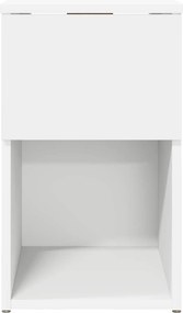 vidaXL Ντουλάπι κρεβατιού Λευκό 29 x 31,5 x 49 εκ Επεξεργασμένο Ξύλο