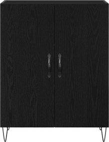 vidaXL Highboard 2 pcs Μαύρη Οξυά Επεξεργασμένο ξύλο