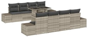 vidaXL Σετ Καναπέ Κήπου 7 pcs Ανοιχτό γκρι 100 x 55 x 73 εκ