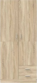 vidaXL Ντουλάπα Χρώμα Sonoma-Δρυς 80 x 52 x 180 εκ. από Επεξ. Ξύλο