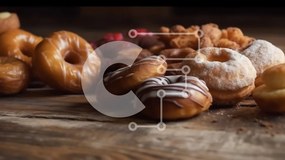 Σετ των 2 Intra Συλλεκτικό Ξύλινο Παζλ Plywood 4mm - Ποικιλία ντόνατς με διαφορετικές επικαλύψεις Σε Ξύλινο Κουτί - Διαστάσεις: 10x10 cm – 25 κομμάτια