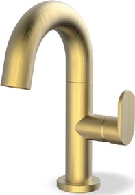 Armando Vicario Slim Brushed Gold Μπαταρία Νιπτήρος με Βαλβίδα clic-clac
