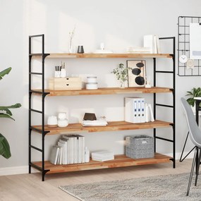 vidaXL Ράφια Κρεμαστά 2 Τεμ. 120x40x4εκ. Φινίρισμα Λαδιού Μασίφ Ακακία