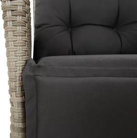 vidaXL Σετ Τραπεζαρίας Κήπου 5 τεμ. Αν. Γκρι Συνθ. Ρατάν με Μαξιλάρια