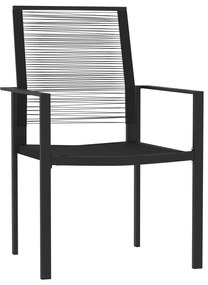 vidaXL Σετ Τραπεζαρίας Κήπου 5 Τεμαχίων Μαύρο