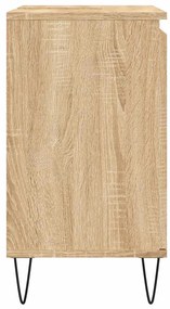 vidaXL Ντουλάπι Μπάνιου Sonoma Δρυς 58 x 33 x 60 εκ. από Επεξεργ. Ξύλο