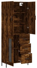 vidaXL Ντουλάπι Καπνιστή Δρυς 69,5x34x180 εκ. από Επεξεργασμένο Ξύλο