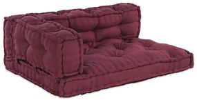 vidaXL Μαξιλάρι για καναπέ παλέτας 3 pcs Καφετί ύφασμα