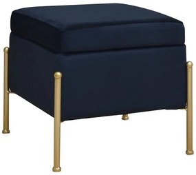 Σκαμπό-μπαούλο Panton βελούδο σε μαύρη απόχρωση 40x40x36,5εκ. 40x40x36.5 εκ.