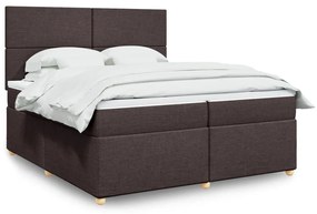 ΚΡΕΒΑΤΙ BOXSPRING ΜΕ ΣΤΡΩΜΑ ΣΚΟΥΡΟ ΚΑΦΕ 200X200 ΕΚ. ΥΦΑΣΜΑΤΙΝΟ 3291383