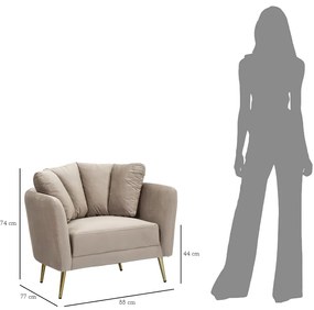 Πολυθρόνα Γκρι KIEV 88x77x74