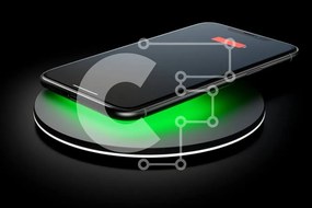 Intra Συλλεκτικό Ξύλινο Παζλ Plywood  4mm - Smartphone σε ασύρματη βάση φόρτισης Σε Ξύλινο Κουτί - Διαστάσεις Puzzle: 10x10 cm – 25 κομμάτια