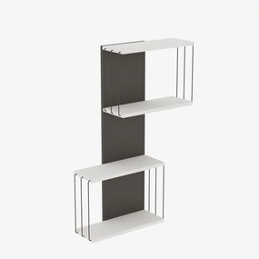 Ραφιέρα Τοίχου (65x19x96) A-G Destan 854KLN1730 White/Anthracite