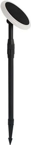 V-TAC Ηλιακό Φωτιστικό Κήπου LED SMD 2σε1 3W Αδιάβροχο IP65 260lm 360° με Ρυθμιζόμενη Κεφαλή και Ύψος Φυσικό Λευκό Μαύρο Σώμα 2τμχ./συσκ. 6667