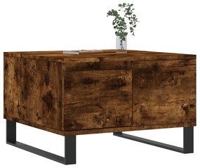 vidaXL Τραπεζάκι Σαλονιού Καπνιστή Δρυς 55x55x36,5εκ. Επεξεργασμ. Ξύλο