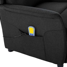 vidaXL Καρέκλα μασάζ με μαξιλάρι Μαύρο 67.5 x 93.5 x 101.5 εκ ύφασμα