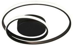 Φωτιστικό Οροφής - Πλαφονιέρα Zibal R62911132 22W Led Φ39cm 7cm Black Mat RL Lighting Metal