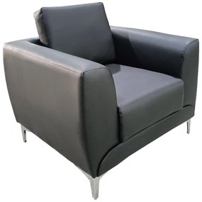 Πολυθρόνα ArteLibre ELFRIC Μαύρο PU 89x81x81cm