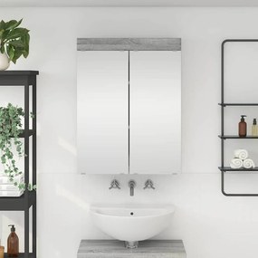 vidaXL Καθρέφτης Ντουλάπα Μπάνιου TULUM Γκρίζο Σονομα