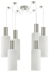 Φωτιστικό Οροφής Πολύφωτο Homelighting 77-8471 Nickel/White