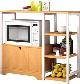 Ραφιέρα Κουζίνας  LYNX Δρυς/Λευκό MDF/Μέταλλο 80x30x71cm