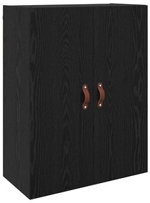 vidaXL Τοίχου Ντουλάπα Επιτοίχιο 2 pcs Μαύρη Οξυά 69,5 x 34 x 90 εκ.