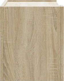 vidaXL Κομοδίνα Επιτοίχιο Sonoma Δρυς 45x30x35 εκ.